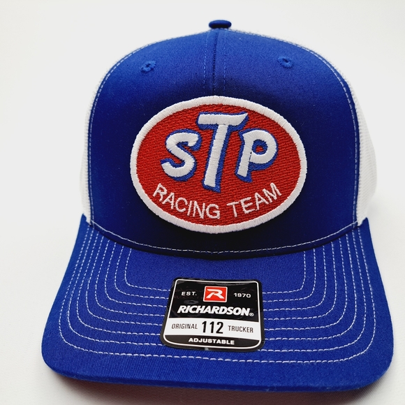 STP Racing Team Richardson 112 Trucker Mesh Snapback Cap Hat Blue - Picture 2 of 4